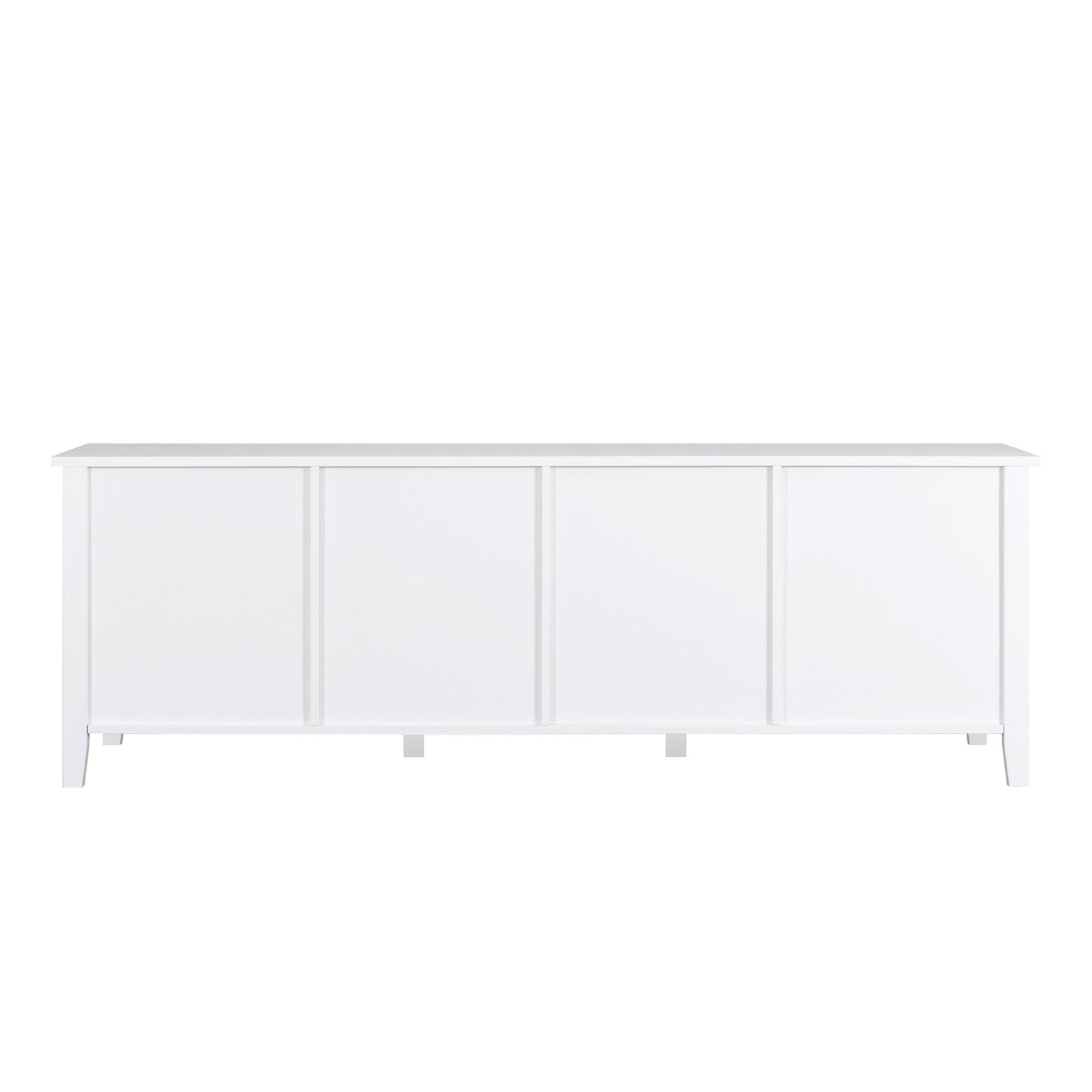 StylishTVcabinet, Entertainment CenterTV Stand, TVconsoletable, Media Console, Solidwood Frame, Changhong Glass Door, Metal Handle - Antique White