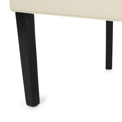 Cheney - Contemporary Dining Chair (Set of 2) Tufted Fabric Upholstery - Beige