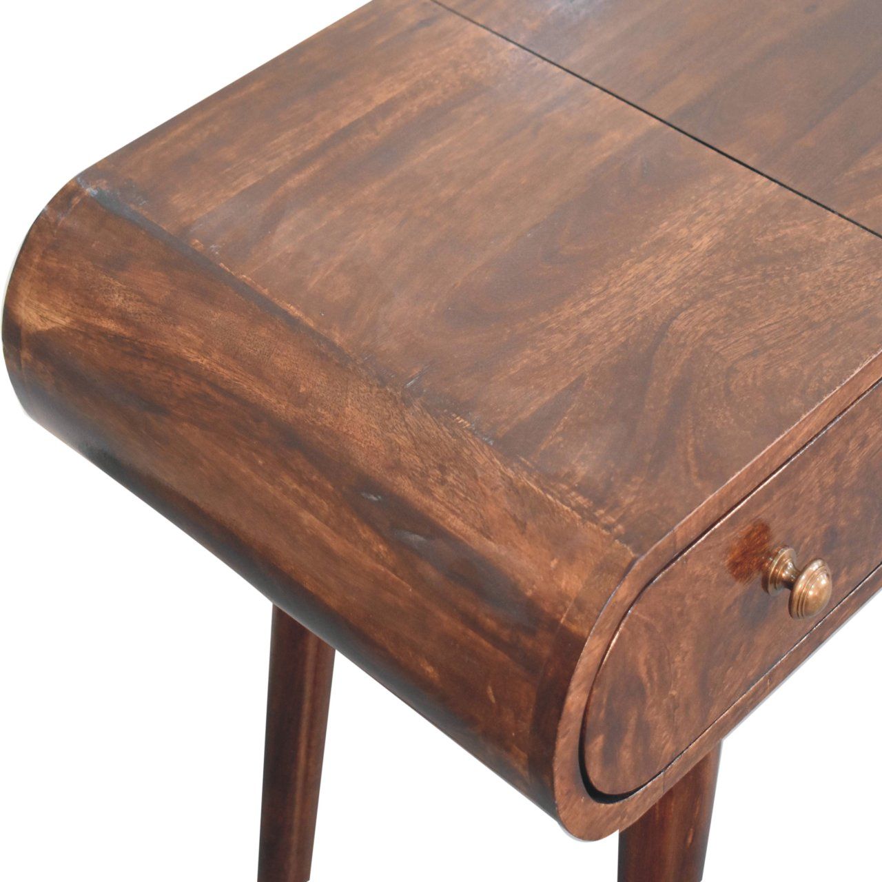 Dressing Table With Foldable Mirror - Walnut