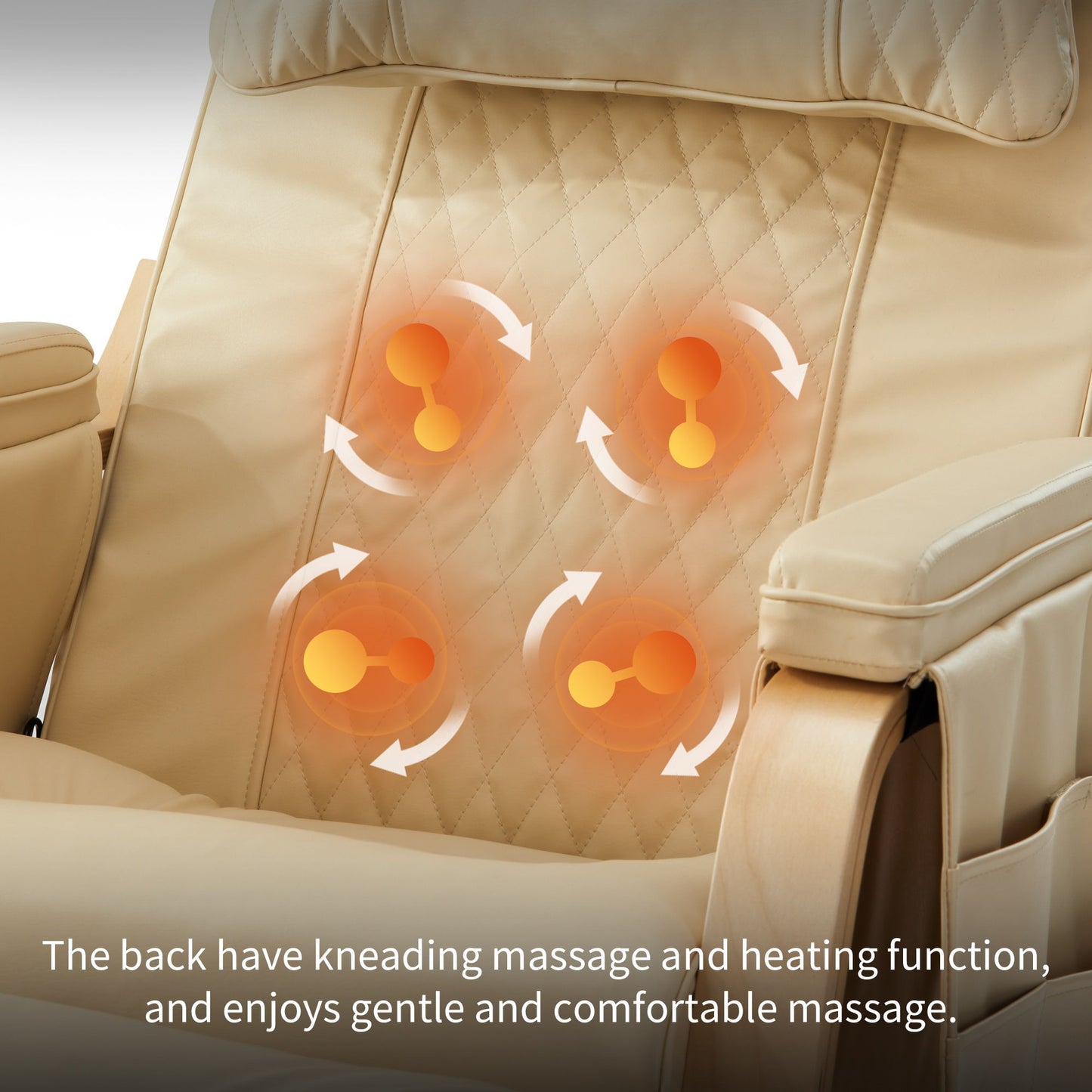 Massage Comfortable Relax Rocking Chair - Cream