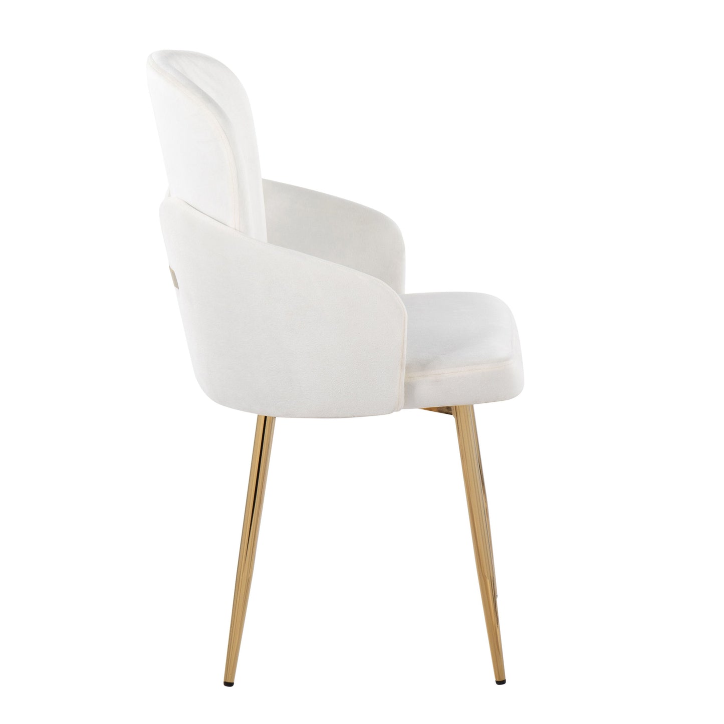 Dahlia - Contemporary Dining Chair (Set of 2) - Cream / Gold