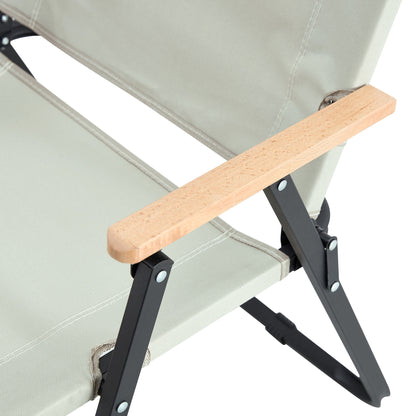 Folding Outdoor Chairs For Indoor, Outdoor Camping, Picnics, Beach, Backyard, Bbq, Party, Patio (Set of 2) - Beige