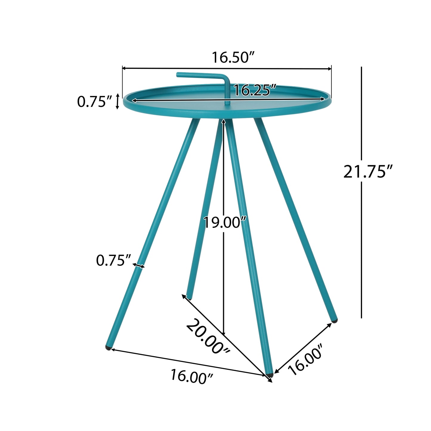 Vida - Side Table - Teal