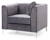 Contemporary Sloped Armchair - Gray