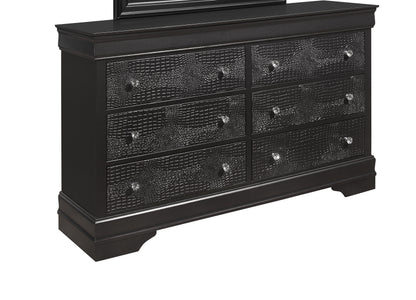 Shaker - Crocodile Metallic Dresser - Gray