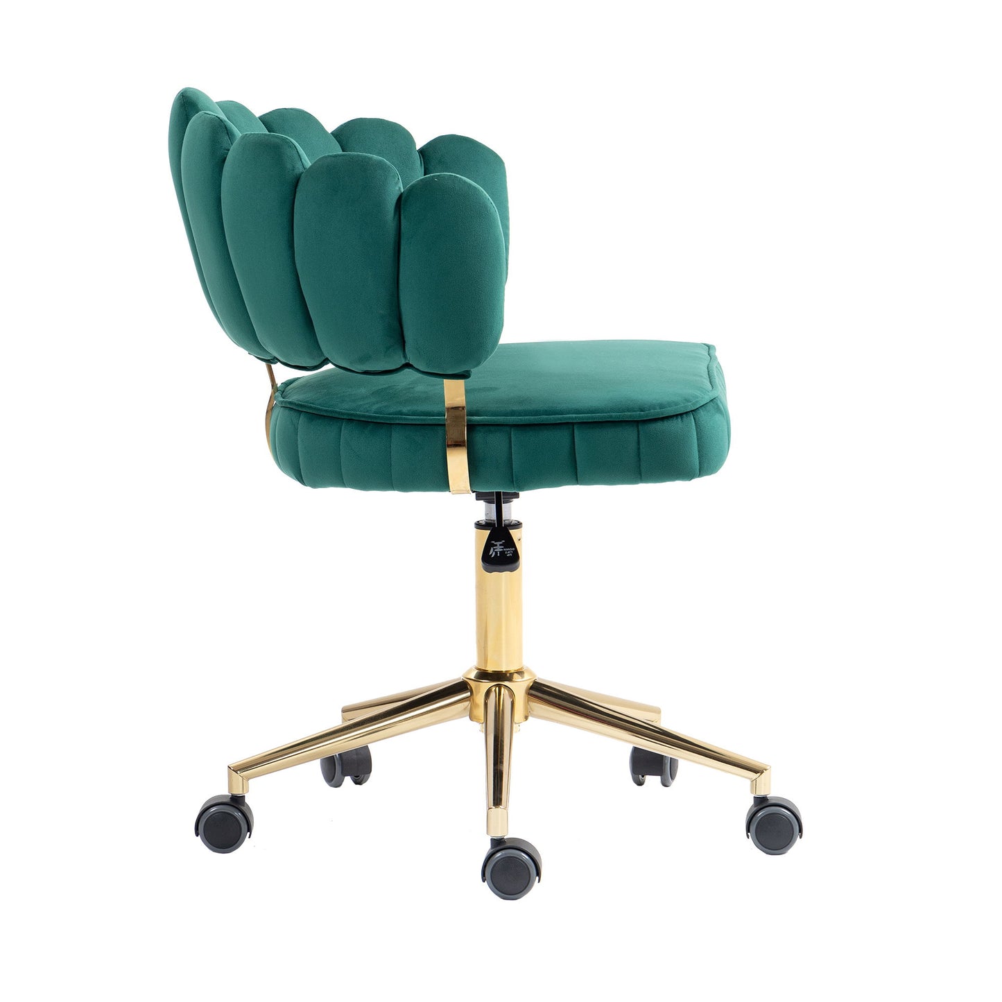 Velvet Home Office Desk Chair, Modern Cute Computer Chair, Wheels Swivel Height Adjustable Task Chair - Emerald