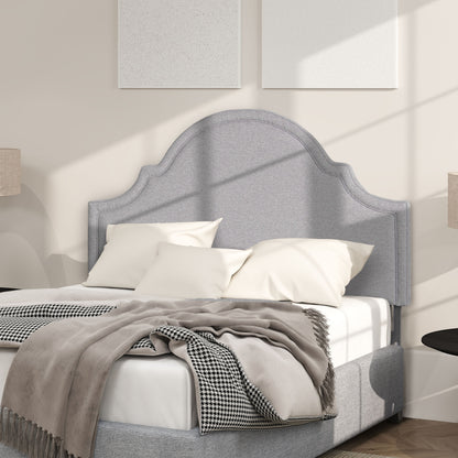 Catherine - Queen Upholstered Headboard - Light Gray