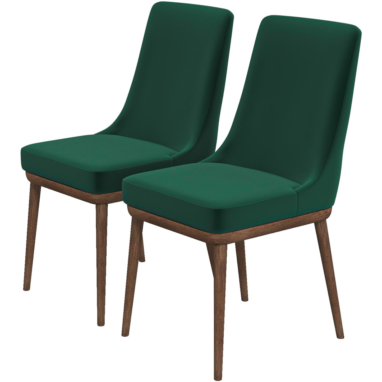 Kate - Mid-Century Modern Dining Chair (Set of 2) - Fabric - Multi
