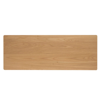 Bar Height Dining Table With Splayed Legs And Elongated Rectangular Top - Natural
