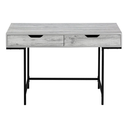 Computer Desk For Home Office, Laptop, 2 Storage Drawers, Contemporary And Modern - Gray
