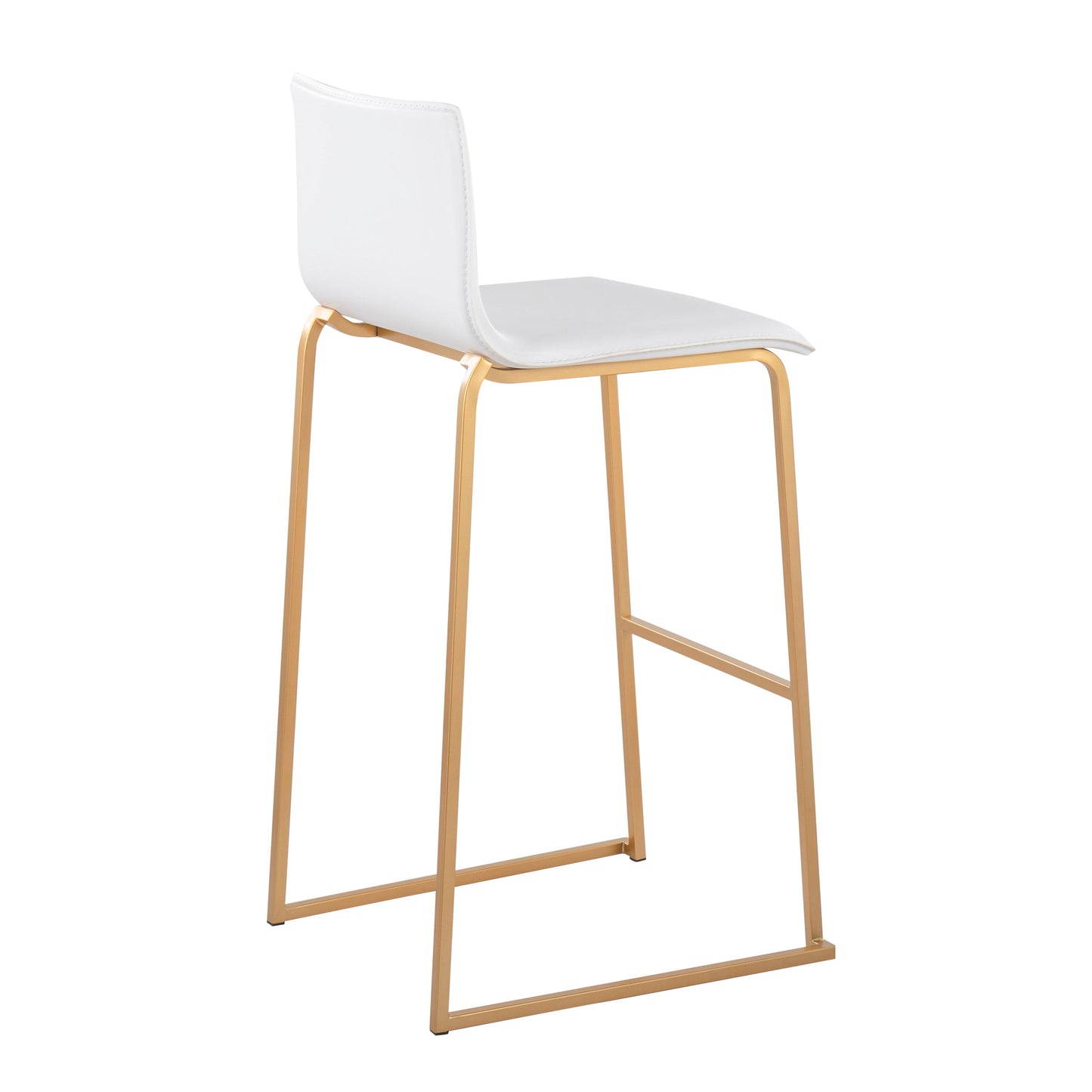 Mara - Contemporary Barstool (Set of 2) - Gold / White