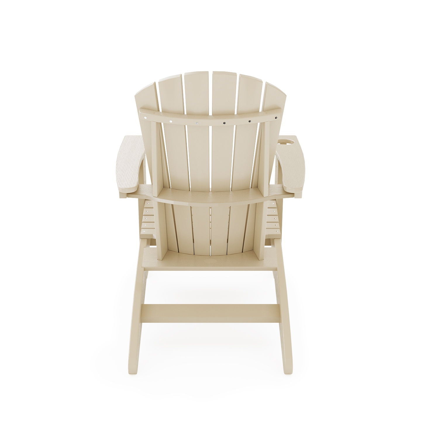 Adirondack Chair Sturdy HDPE Poly Lumber For Poolside, Patio, And Garden Relaxation - Beige