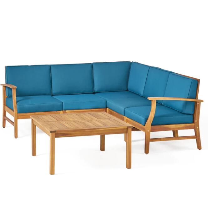 Perla - 6 Pieces Sofa Set - Blue
