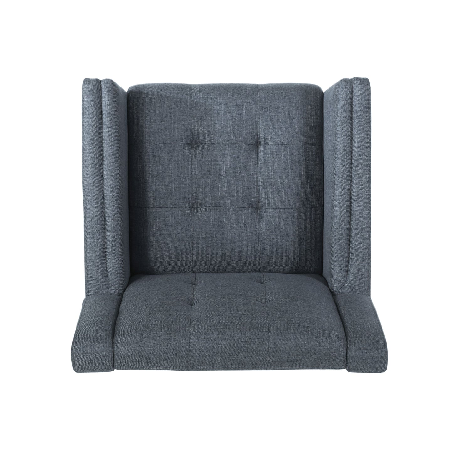 Luminaesque - Fabric Upholstered Armchair With Tufted Back - Dark Gray