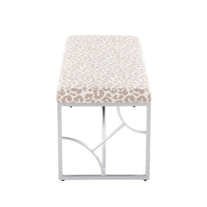 Constellation - Contemporary Bench - Silver / Gray Leopard