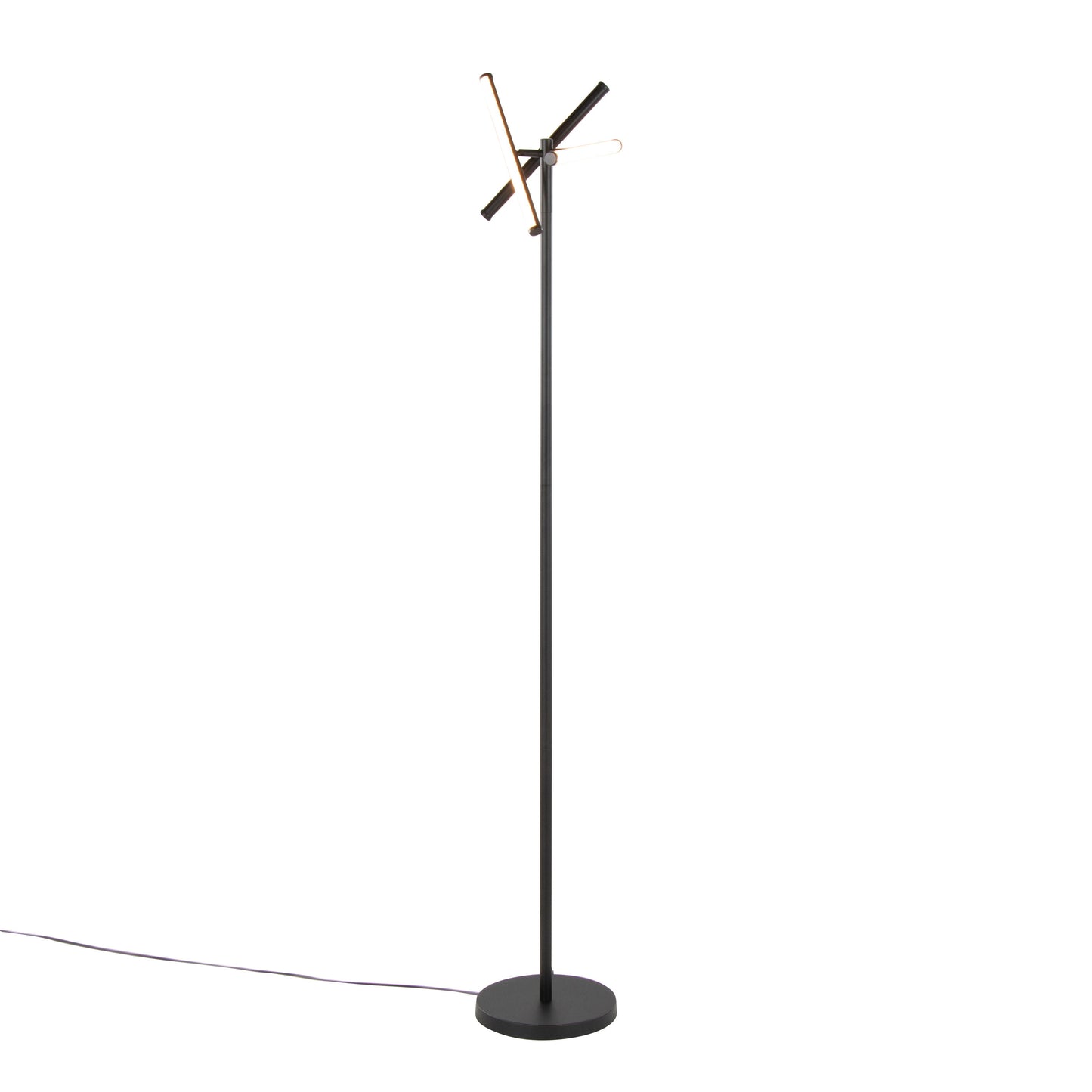 Icicle - Modern Swivel Floor Lamp - Black
