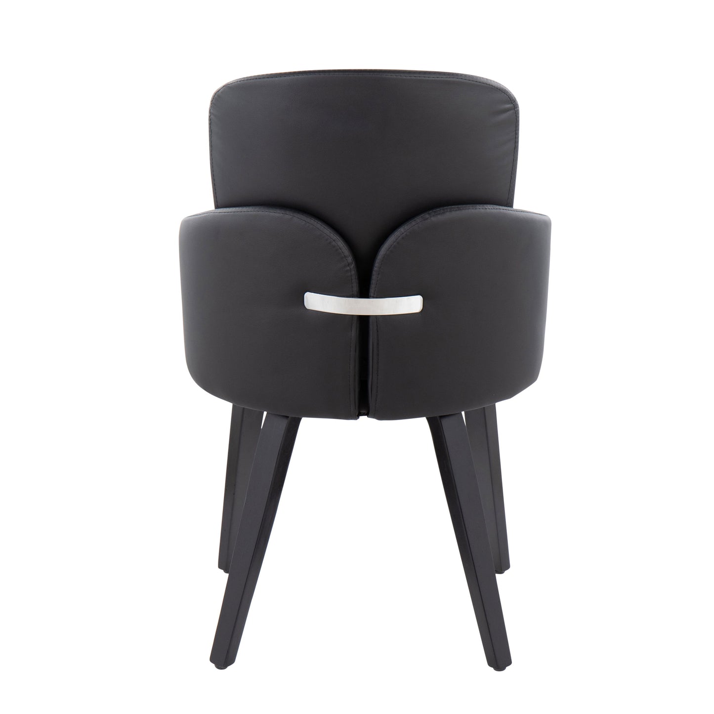Dahlia - Contemporary Dining Chair (Set of 2) - Black - Faux Leather