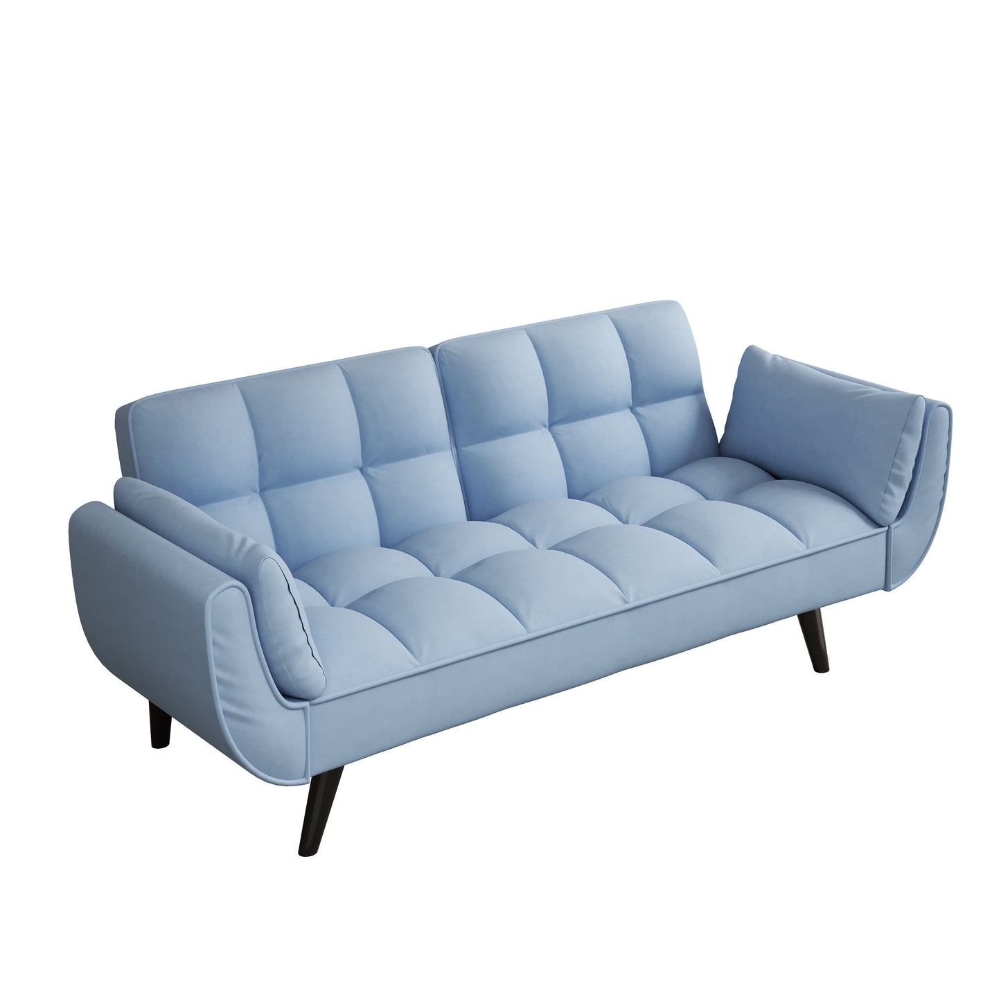 Sofa Soft Two Armrests Throw Pillow Pillow Comfortable Fit Apartment Bedroom Small Space - Antique Navy Blue