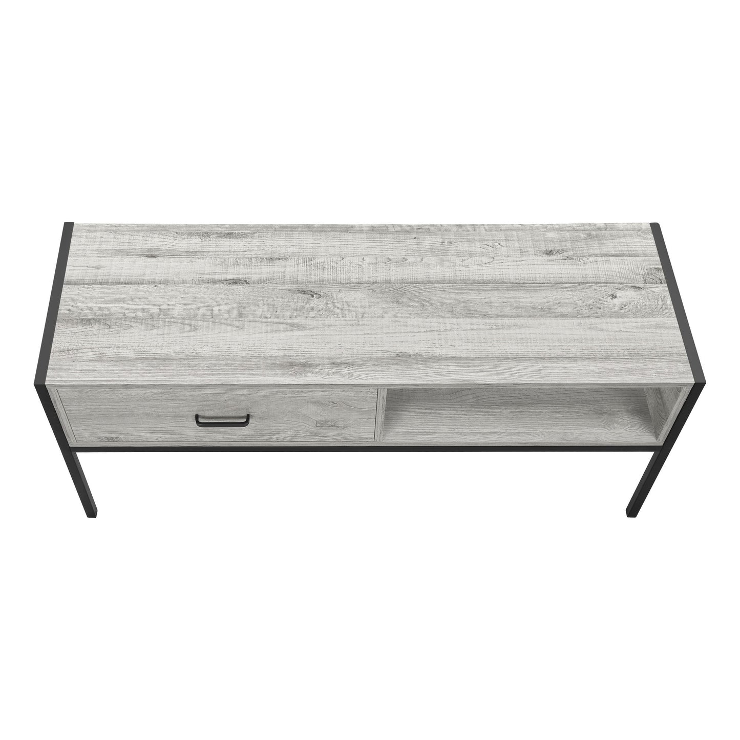 TV Stand, Console, Media Entertainment Center, Storage Drawer, Contemporary & Modern - Gray