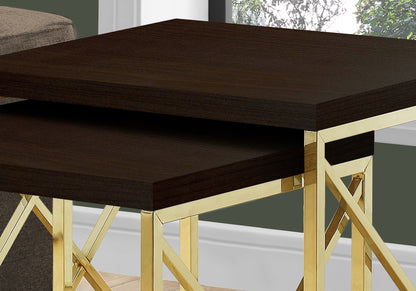 Nesting Table, Side, End, Accent, Contemporary & Modern (Set of 2) - Espresso