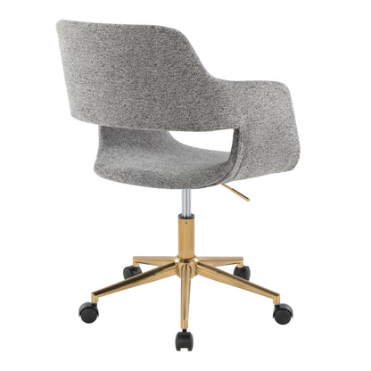 Margarite - Contemporary, Task Chair - Gold / Gray