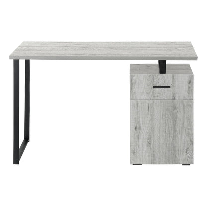 Computer Desk, For Laptop, Left, Right Set-Up, Storage Drawers, Work, Contemporary, Modern - Gray