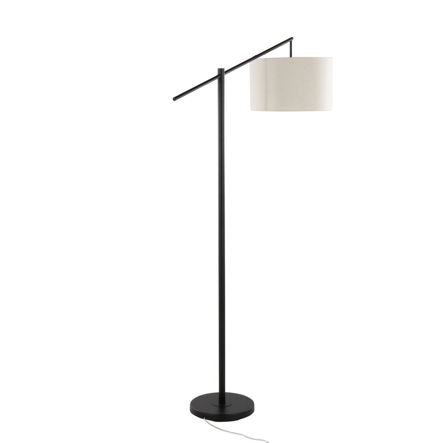 Casper - Contemporary Floor Lamp - Matte Black / Natural