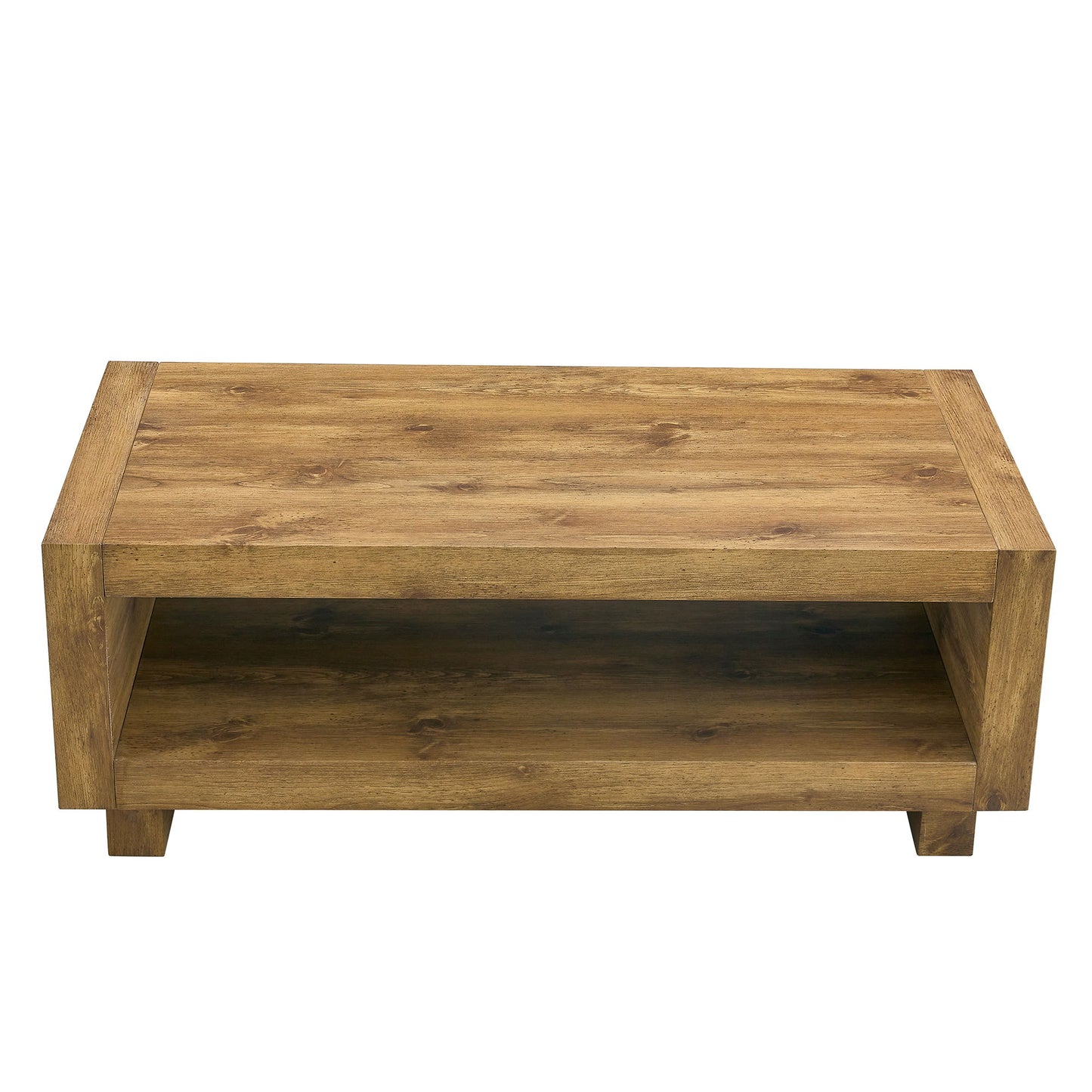 Modern Minimalist Rectangular Coffee Table Measuring Embodies The Simple Charm Of Mid Century Aesthetics, Adding A Touch Of Elegance To Your Living Room - Natural Wood
