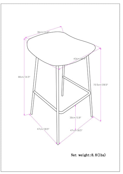 Dafney - Bar Stool (Set of 2) - Distressed Charcoal Gray