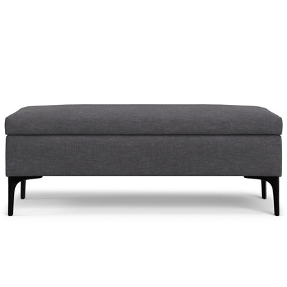 Rebecca - Multifunctional Large Coffee Table Storage Ottoman With Lift Up Lid - Gray