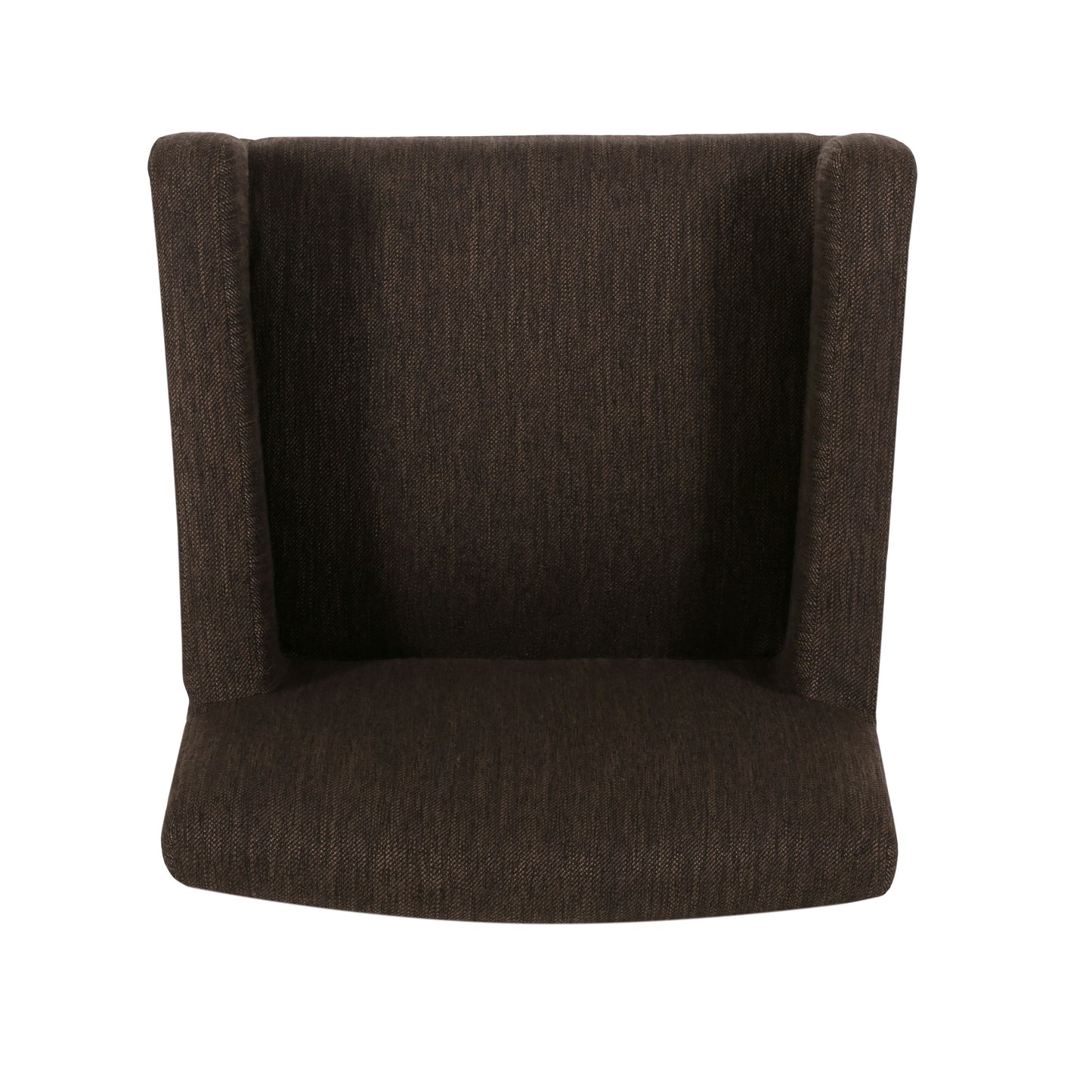 Charmed Upholstered Counter Stool With H Frame Base And Round Arms - Brown