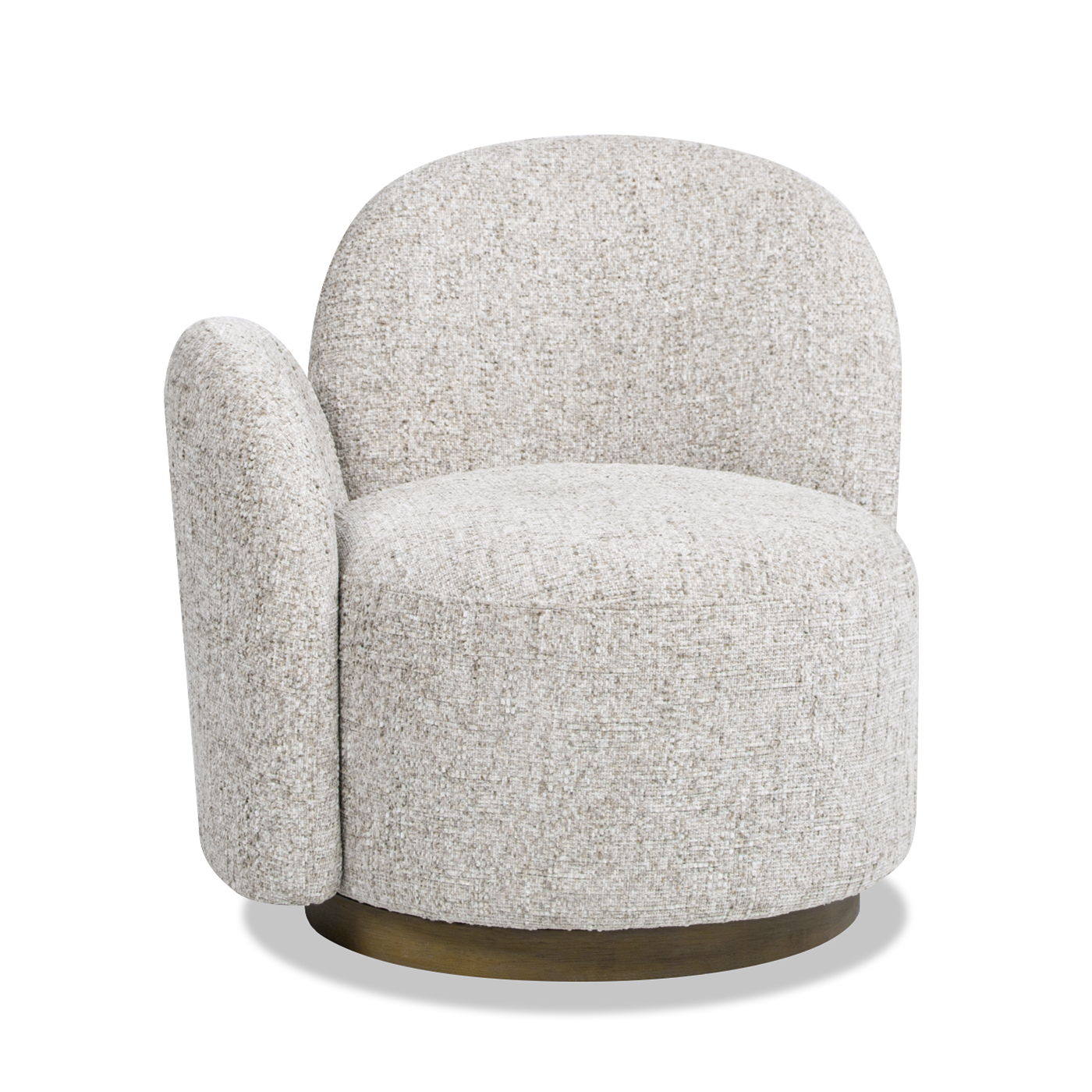 Duo - LAF One-Arm Swivel Accent Chair - Multi Greige Beige