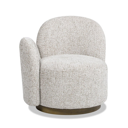 Duo - LAF One-Arm Swivel Accent Chair - Multi Greige Beige