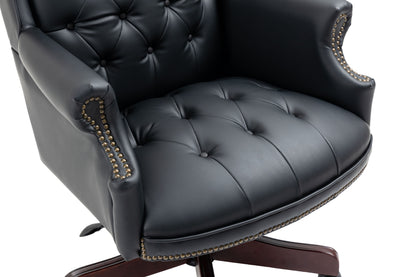 Executive Office Chair, High Back Reclining Comfortable Desk Chair With Smooth Glide Caster Wheels - Black