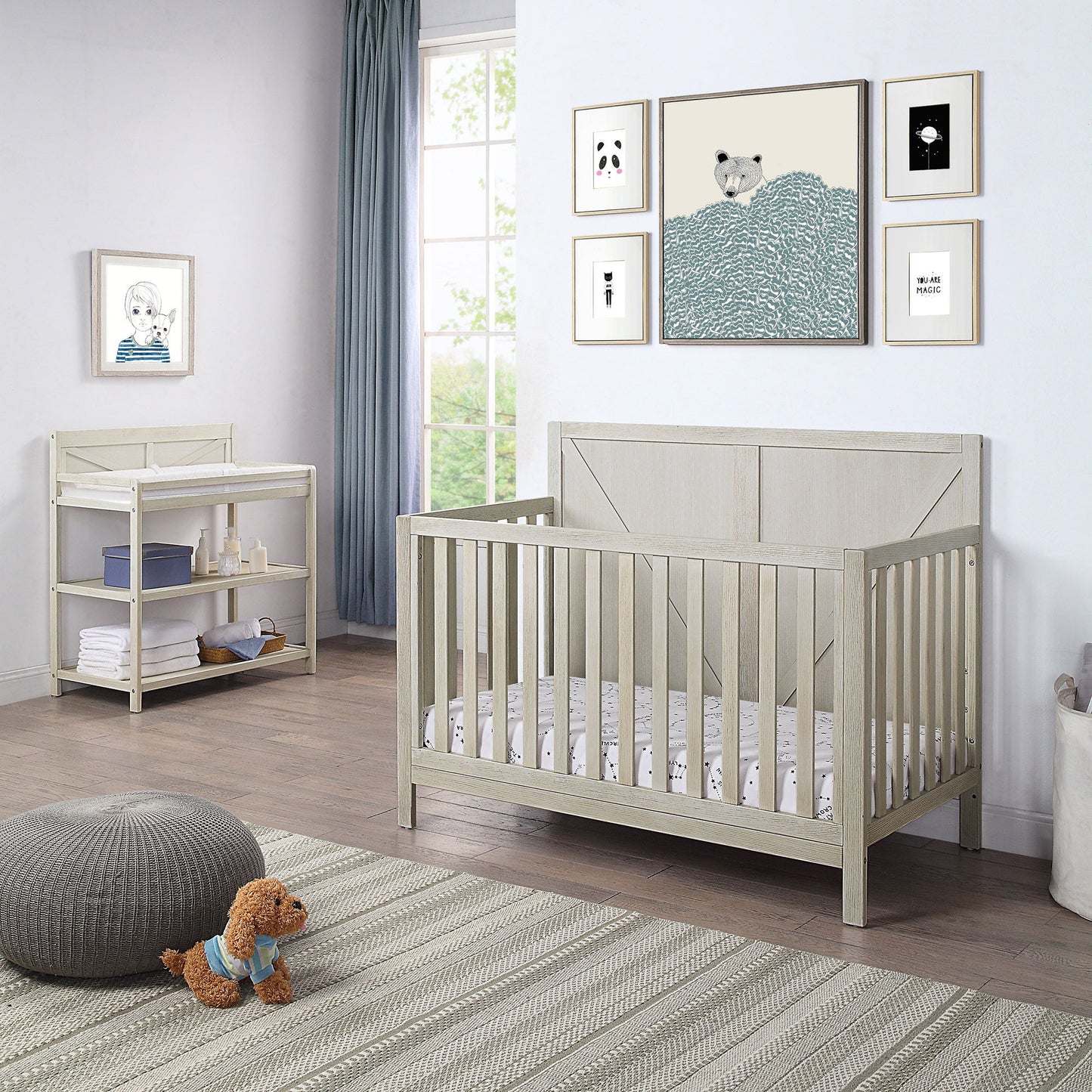 Barnside - Changing Table Washed - Gray