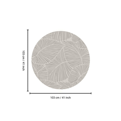 Curve - Round Rug - Silver