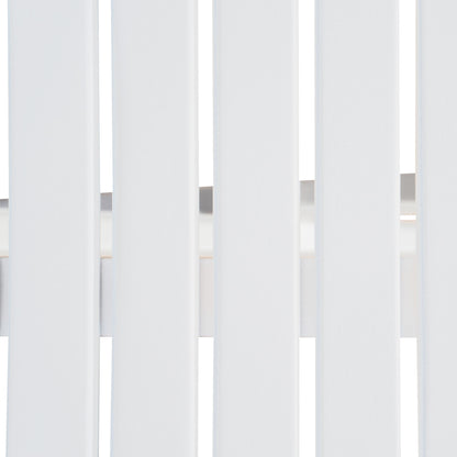 Blissique - Outdoor Foldable Wood Dining Table With Slat Design - White