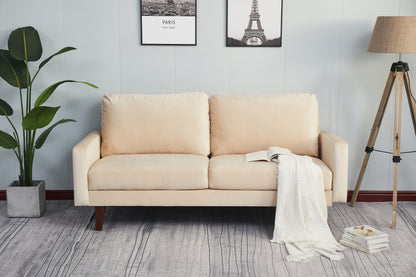 Stationary Loveseat - Beige