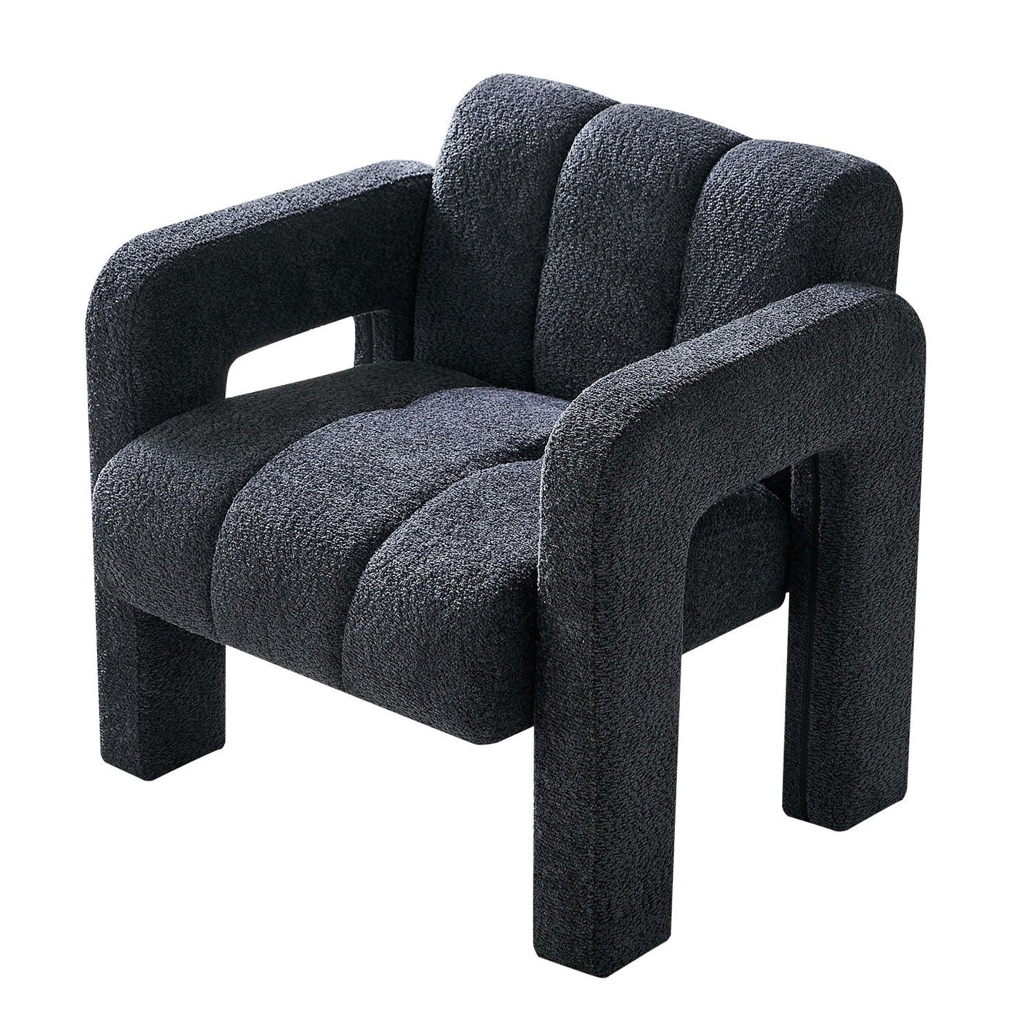 31.10" Boucle Upholstered Accent Chair - Dark Gray