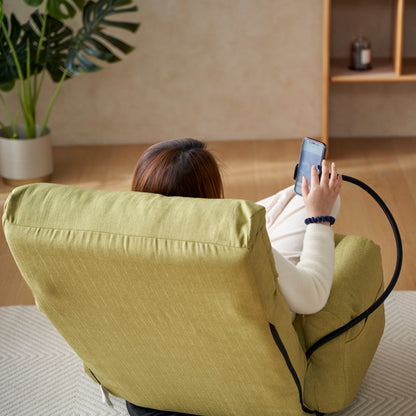 Adjustable Swivel Lounge Chair With 360 Degree Rotating Seat And Headrest Support Leisure Chair Deck Chair Game Chair For Living Room - Green