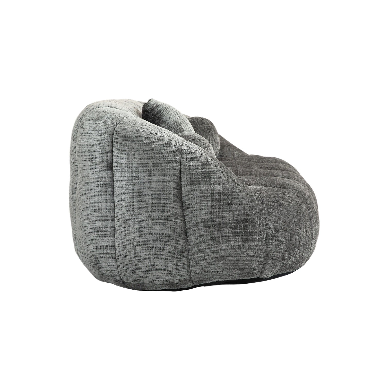 Durable Comfort High Back Bean Bag Sofa Lounger For Adults And Kids - Gray