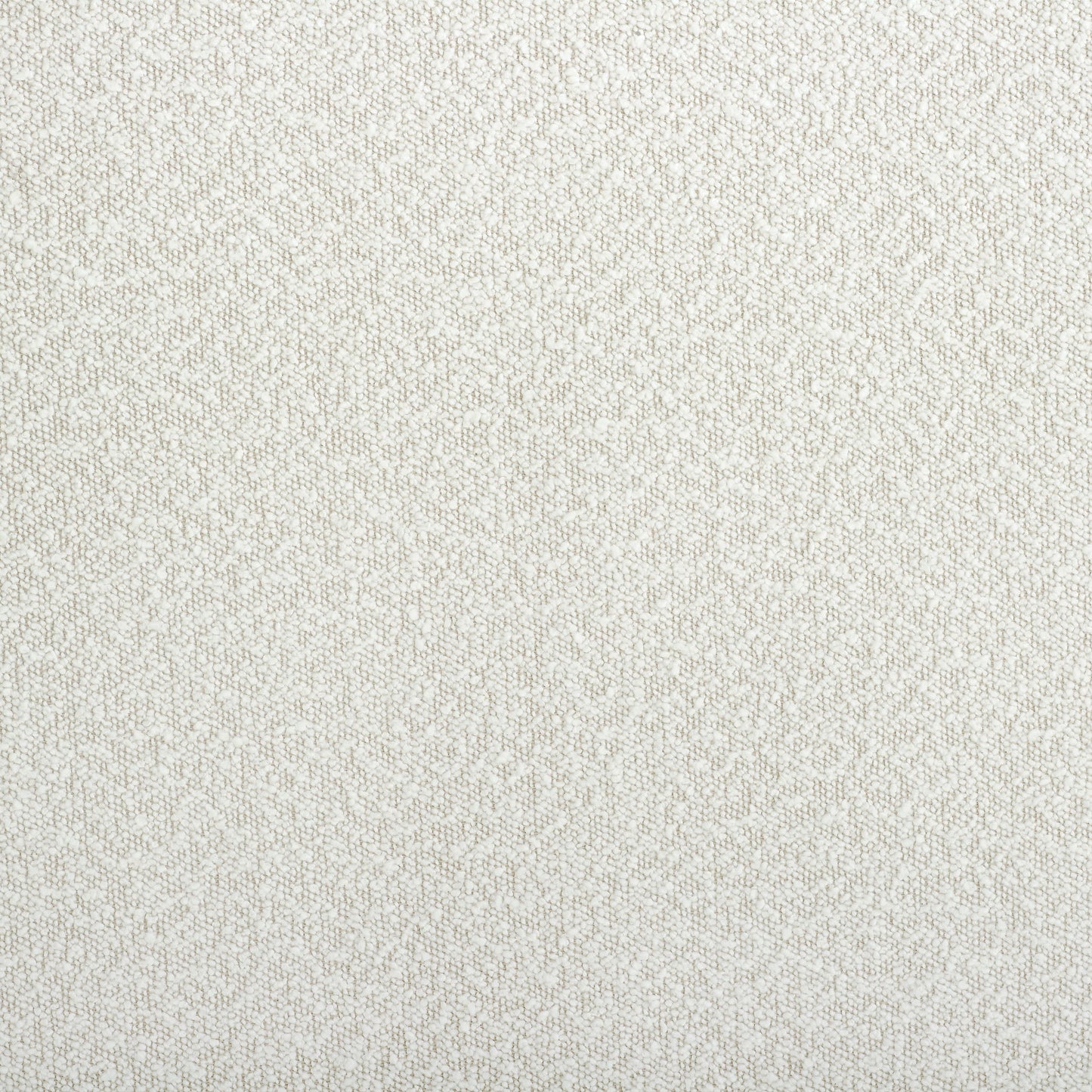 Queen Size White Boucle Upholstered Platform Bed - White