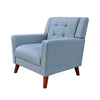 Luminaesque - Fabric Upholstered Armchair With Tufted Back - Blue