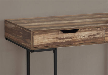 Computer Desk For Home Office, Laptop, Storage Drawers, Contemporary Versatile Placement - Brown