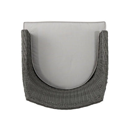 Hillhurst - Outdoor Chair, Comfortable Rattan With Weather Resistant Cushion (Set of 2) - Gray