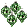 Christmas Ball Ornaments, Glass Decorative Hanging Ball Christmas Tree Ornaments For Holiday Decorations (Set of 4) - Green