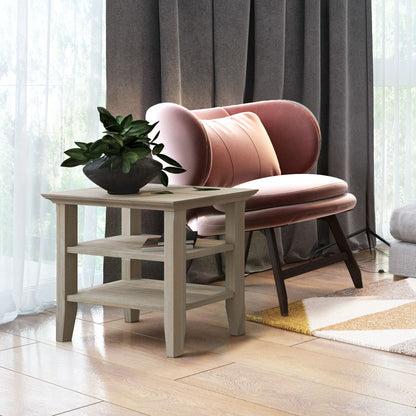 Acadian - Narrow Side Table - Distressed Gray