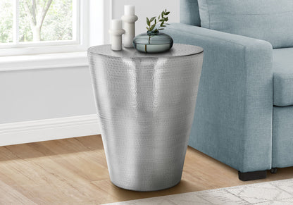 Drum Accent Side Table, Contemporary, Elegant Design - Chrome