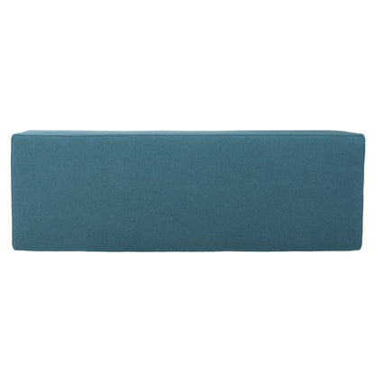 Storage Ottoman Bench With Polyester Upholstery And Wood Frame - Teal
