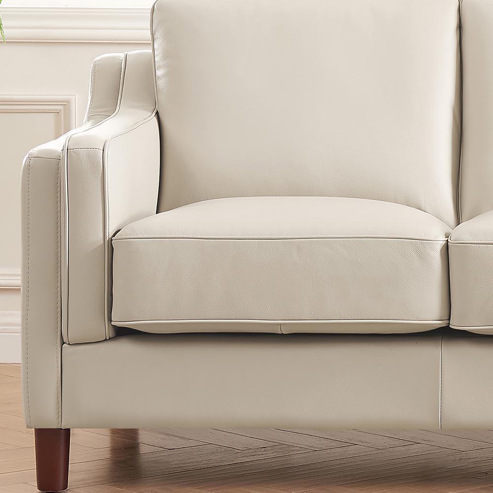 Bella - Leather Sofa - Beige